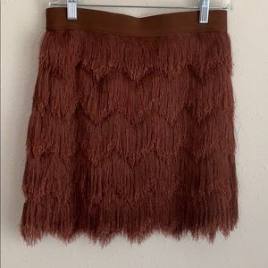 Fringe Mini Skirt